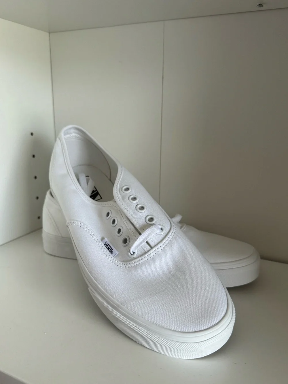 Vans white canvas